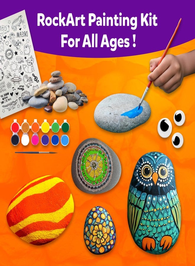 Artiggle Rock-N-Roll DIY Rock Art Painting Kit | Activity Kit for All Ages Kid | Gifts for Kids | Mess-Free Art & Craft Activity for Girls & Boys | Creative Activity | Coloring and Painting Kits - Image 3